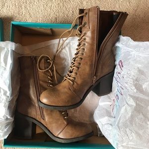 Brown Leather Booties